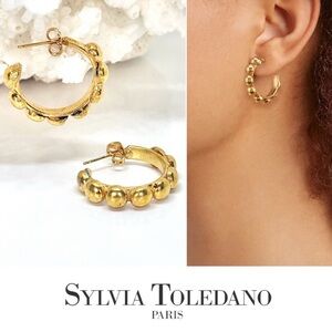 🎈SOLD🎈Sylvia Toledano/Paris Mini Creole Earrings Gold NWT